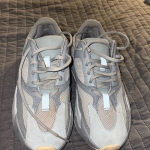Yeezy Gray and Cream Sneakers